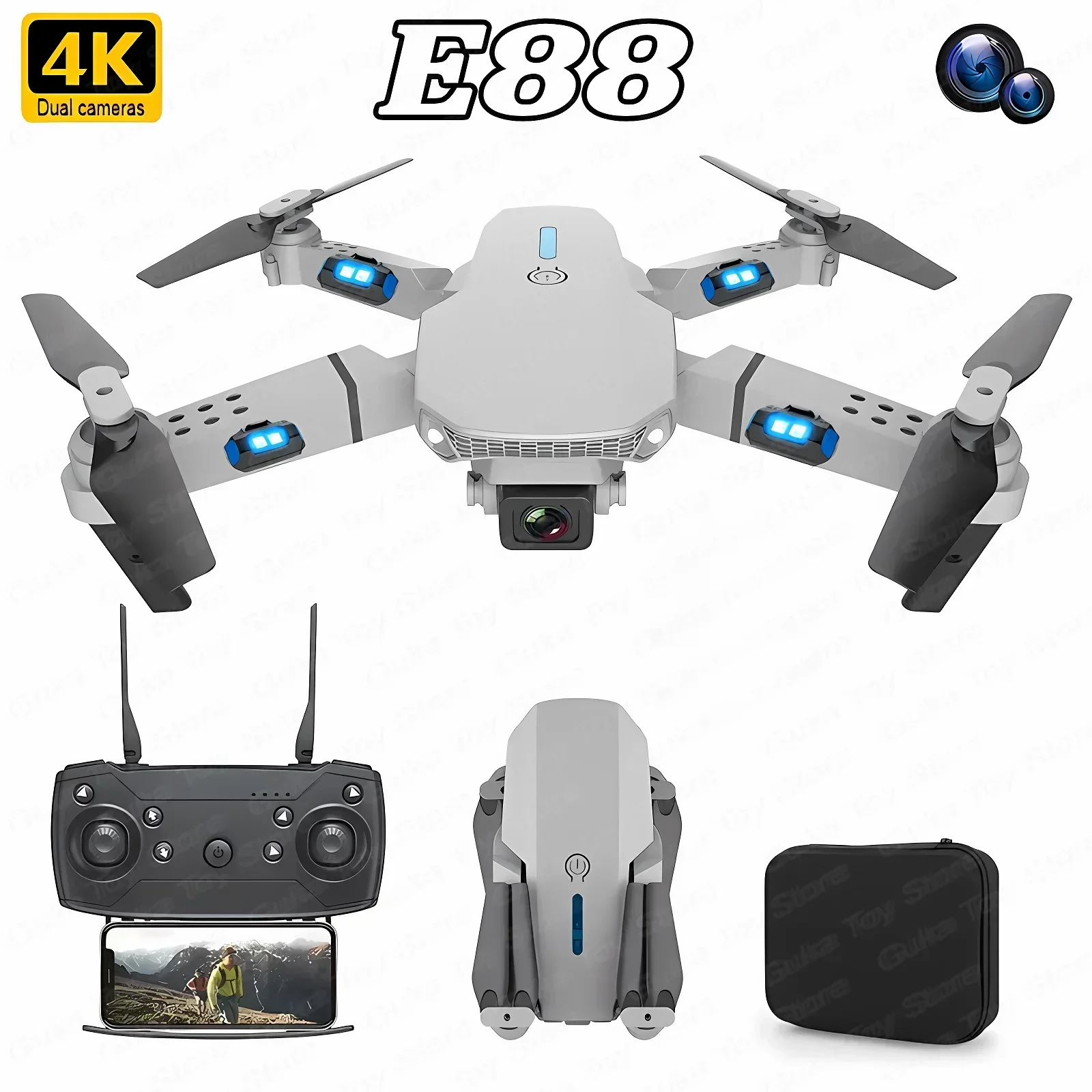 Drone Camera Lens - E88 Pro WIFI FPV Drohne Weitwinkel