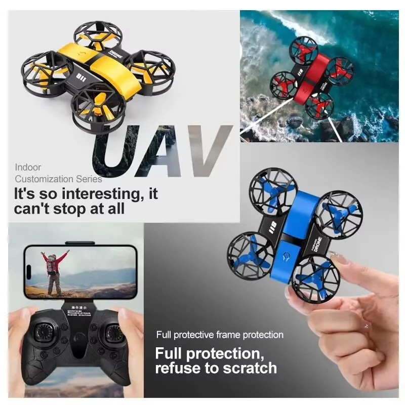 Drone Camera Hd - D12 Mini-Drohne mit 4K Professioneller HD-Weitwinkelkamera,